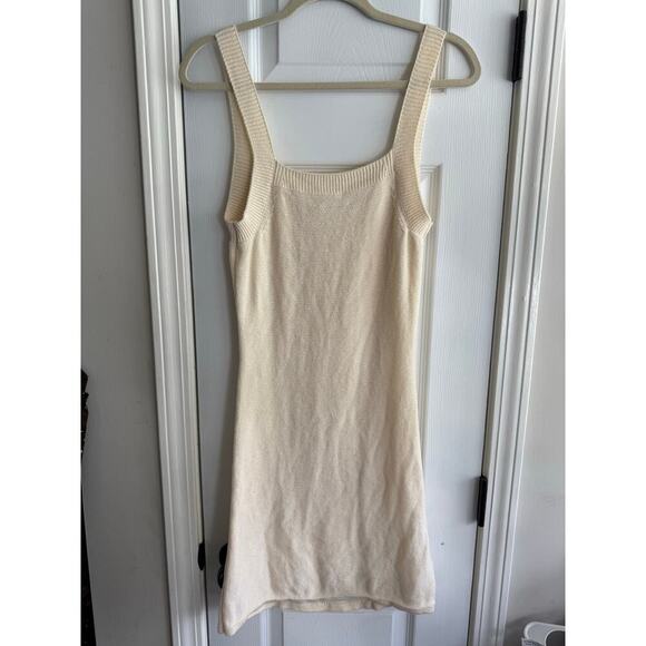 Reformation Women’s Cento Cotton Sweater Cream Knit Dress size Medium - Picture 6 of 7